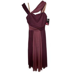 Balera Two-Tone Dance Dress Costume Burgundy Pink Multiway Straps Ballet Lyrical